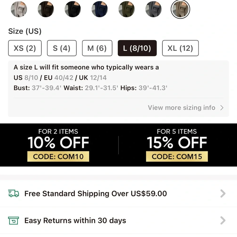 Commense Beige Knit Cardigan Set - Picture 6 of 9